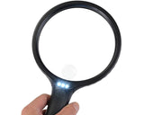 1.8X Magnifying Glass with 3 LED Lights - Black