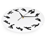 Funny Wall Clock 12 Inches Sex Silent Timepiece