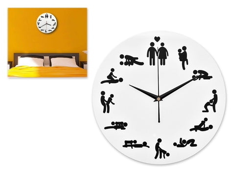 Funny Wall Clock 12 Inches Sex Silent Timepiece