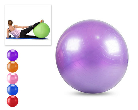 65cm Anti Burst Yoga Exercise Ball - Purple