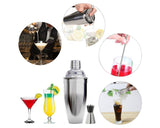 5 Pieces Stainless Steel Cocktail Set with 550ml Cocktail Shaker