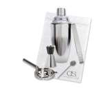 5 Pieces Stainless Steel Cocktail Set with 550ml Cocktail Shaker