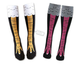 Chicken Leg Socks for Women 2 Pairs Knee High Cotton Socks