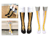 Chicken Leg Socks for Women 2 Pairs Knee High Cotton Socks