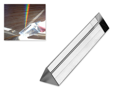15cm Crystal Optical Glass Triangular Prism with Gift Box