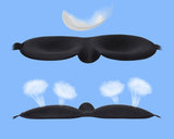 2 Pieces 3D Sleeping Eye Masks with Elastic Strap