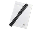 3W 180 Lumen LED Torch Light Pen Shape LED Flashlight with Clip - Black