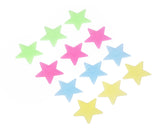 100 Pieces Luminous Star Shaped Wall Stickers for Bedroom Decoration