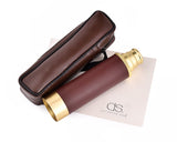 Brass Handheld Telescope Pirate Spyglass with Leather Case