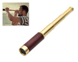 Brass Handheld Telescope Pirate Spyglass with Leather Case