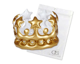 3 Pieces Inflatable Birthday Party Crowns - Gold