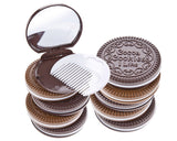 5 Pcs Chocolate Cookie Compact Mirror Makeup Vanity Mirror - Brown