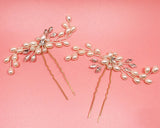3 Pieces Pearl Bridal Hair Pins Headpiece