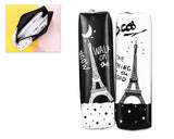 Eiffel Tower Leather Pencil Cases Set of 2 Pieces