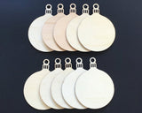 Wooden Tags 60 Pieces Blank Round Wood Bauble for Christmas Decoration