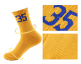 Crew Socks 4 Pairs Sport Socks with Numbers