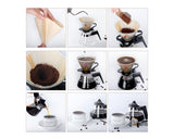 Paper Coffee Filter V Shaped 100 Sheets Coffee Strainer Paper