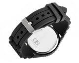 GENEVA Crystal Bezel Large Face Silicone Sport Women's Watch