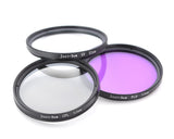 3 Pcs of 52mm Filter and Lens Hood Camera Kit