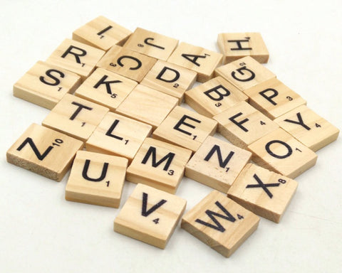 Wooden Alphabet Letters 200 Pieces Scrabble Tiles Replacement