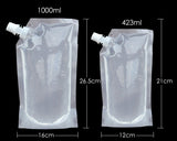 Concealable Alcohol Bags 6 Pieces Plastic Flasks with Plastic Funnel