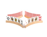 Playing Card Holders 2 Pieces 13 Inches Curved Wooden Racks for Card Games