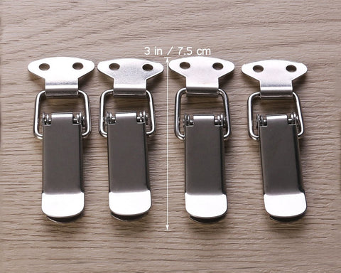 Locking Hasp 4 Pieces Loaded Chest Latch with Catch Plate