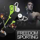 Wireless Bluetooth 4.0 Sport  Headset with Mic - Green