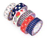 6 Pcs 1m Retro Pattern Paper Washi Masking Tape