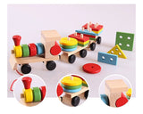 Children's Wooden Geometric Educational Toy Train