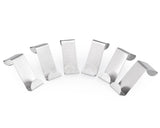6 Pcs Stainless Steel Over Door Hooks Set - Silver