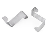 6 Pcs Stainless Steel Over Door Hooks Set - Silver