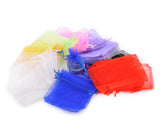 100 Pcs 10 cm x 12 cm Multi Colored Organza Drawstring Pouches