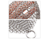 Stainless Steel Cast Iron Cleaner 8 x 6 Inches Chainmail Scrubber