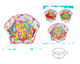 1.2m Foldable Hexagon Ball Pool Tent with Red Zippered Bag for Kids