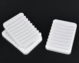 3 Pieces Silicone Shower Soap Dishes for Bathroom