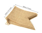 Burlap Banner with Jute Twine 45 Pieces Adjustable Blank Party Bunting