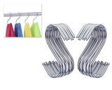 20 Pieces S Shape Hooks Hanging Hooks - Silver