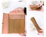 Roll up Pencil Case with Hexagonal Star Pendant PU Leather Pen Wrap