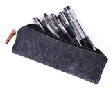 Felt Pencil Case Stationery Pouch Set of 2 - Dark Grey