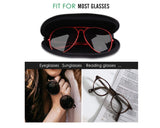 Sunglasses Soft Case Zipper Eyeglass Case with Belt Clip