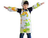 Kids Apron Set of 3 Chef Uniform Set for Kids with Apron Hat and Sleeves