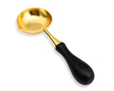 Ds. Distinctive Style Retro Wax Spoon with Wooden Handle for Sealing Stamp (Large 1.2 Inches Diameter)