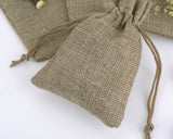 20 Pcs 9cm x 12cm Burlap Gift Bags for Parties - Brown