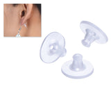 100 Pieces Clear Silicone Earring Backs