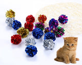 Crinkle Ball Cat Toy 12 Pieces 1.8 Inches Mylar Cat Balls