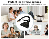 HDMI Switch HDMI Splitter 3 in 1 out HDMI Adapter for TV Supports Full HD 4K 1080P 3D