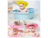 Baby Shower Cap Adjustable Baby Bath Hat with Ear Protection