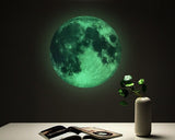 Luminous Moon Stickers with Stars Wall Decals