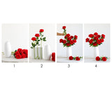 Artificial Flowers 10 Pieces Artificial Rose for Home Decoration - Red